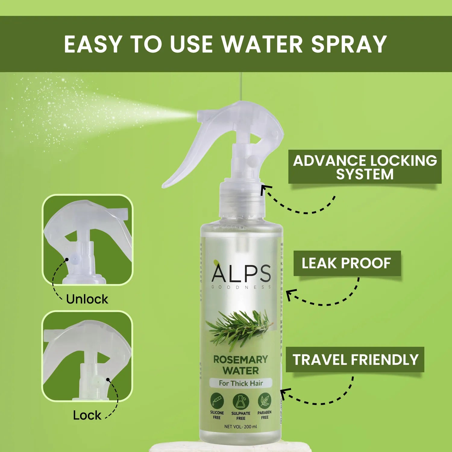Alps Goodness Rosemary Water- Hair Spray