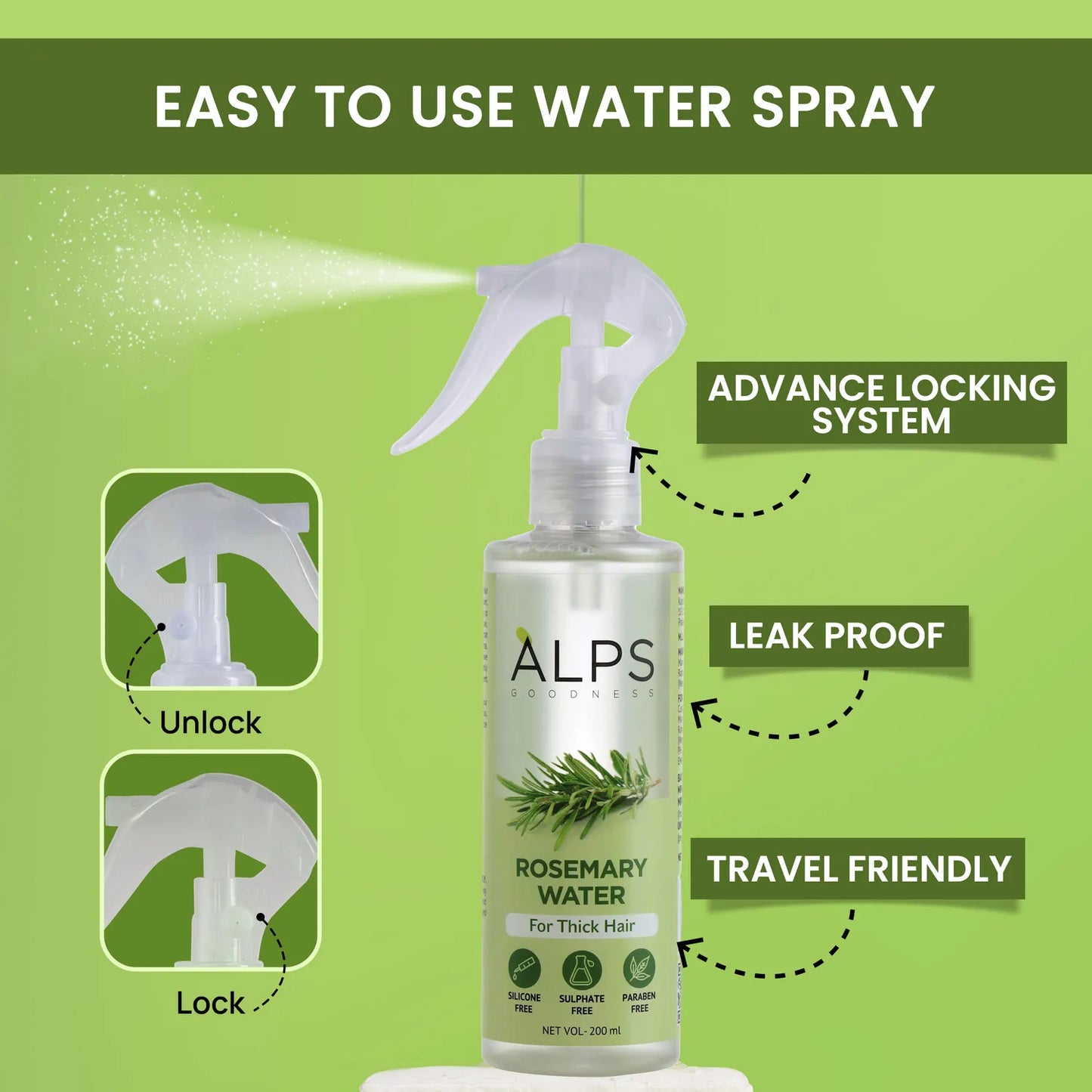Alps Goodness Rosemary Water- Hair Spray