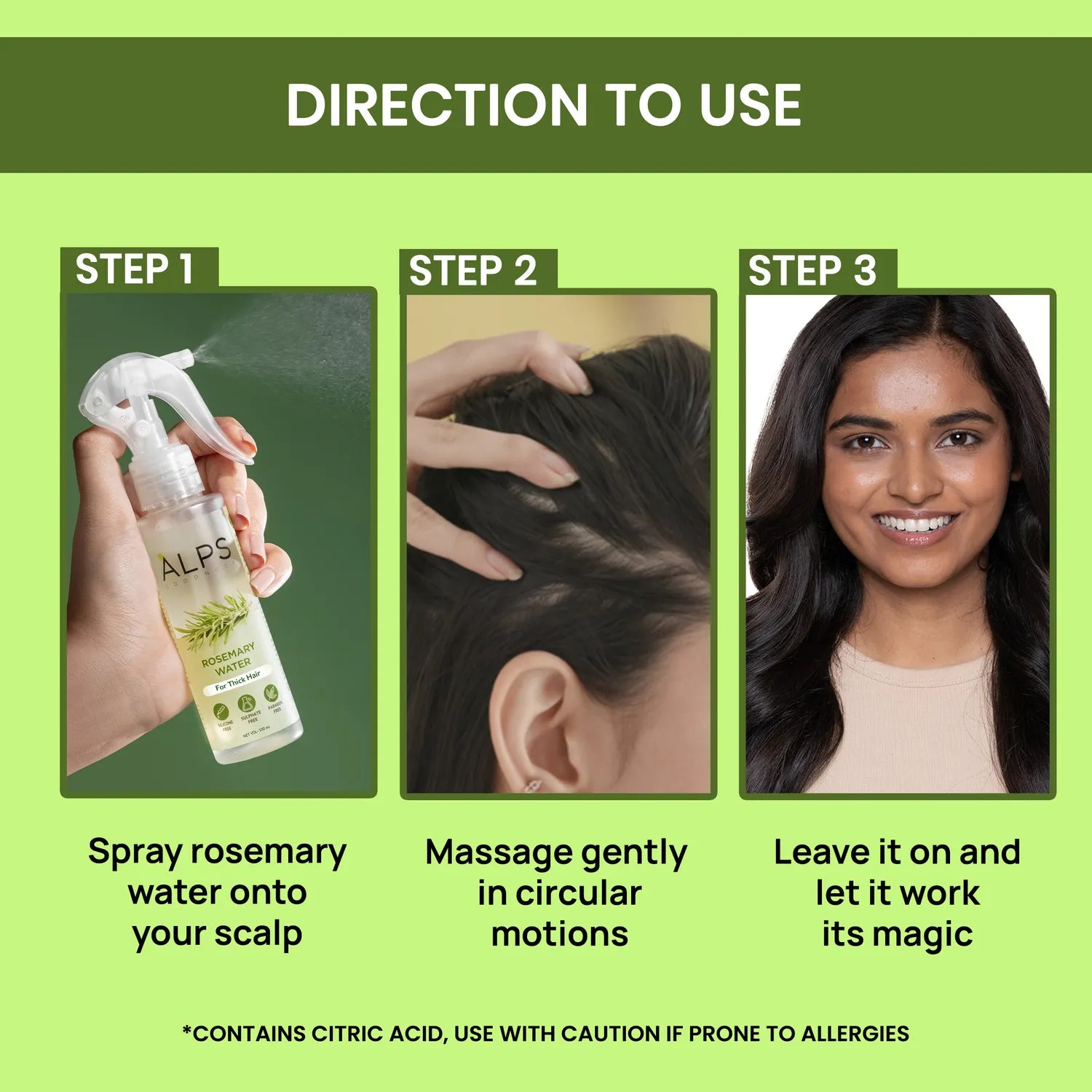 Alps Goodness Rosemary Water- Hair Spray
